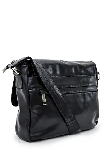 Чоловіча шкіряна сумка через плече з телячої шкіри TARWA 30.5х10х24 см sum0028328 - фото 4