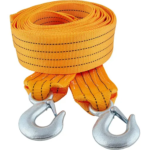 Трос буксирувальний Vitol ТР-250-8-1 стрічка 8 тонн 75 мм х 6 м помаранчевий (TR-250-8-1) - фото 1