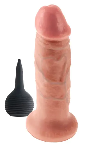Фалоімітатор King Cock Squirting Cock 21.6 см тілесний - фото 3