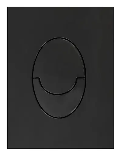 Панель змиву пластикова Koer KT-0606-05 157x198x3mm, кнопка закруглена KR5343, Чорний матовий - фото 4