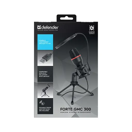 Мікрофон Defender Forte GMC 300 USB 1.5 м (64631) - фото 8