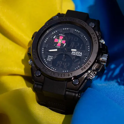 Наручний годинник чоловічий Besta Tattoo ЗСУ Чорний (2978) - фото 3