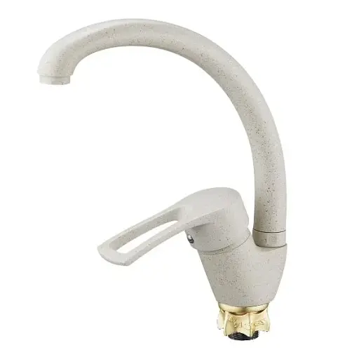 Змішувач для кухні Zegor YUB4-A181KS одноважільний Бежевий 30412 - фото 2