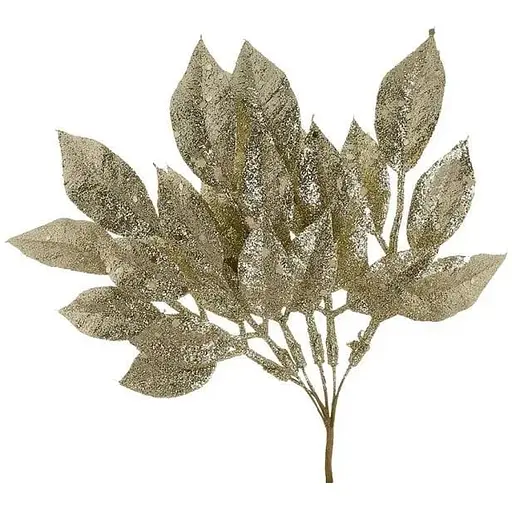 Декоративная ветка 25 см Искусственные материалы для декора и флористики Золотистый - фото 1