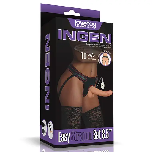 Страпон LoveToy Easy Strapon Set 8.5'', 21.5 см (телесный)