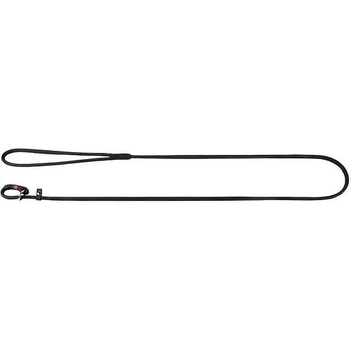 Поводок-удавка для собак Waudog Soft кожаный, круглый, черный - фото 2