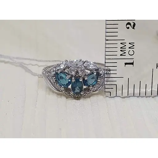 Серебряное кольцо Агни Камалия с топазом и фианитами. 1953/9Р-TLB 18 - фото 5