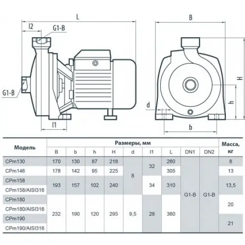 Поверхневий насос NPO CPm 180 - фото 2