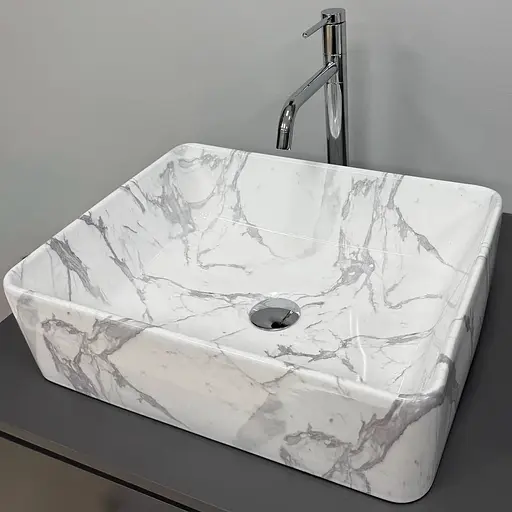 Умивальник VBI Asti M calcatta накладний VBI-013004, Мармур - фото 1