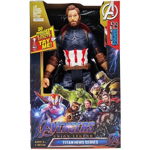 Ігрова фігурка Марвел Bambi 99106 зі світлом та звуком Капітан Америка - фото 1