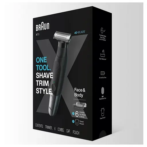 Тример для тіла (бодігромер)/Тример для бороди та вусів Braun XT5200 - фото 4