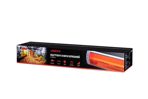 Обігрівач Ardesto інфрачервоний кварцовий, 9м2, 2000Вт, мех. управління, сірийчорний - фото 9