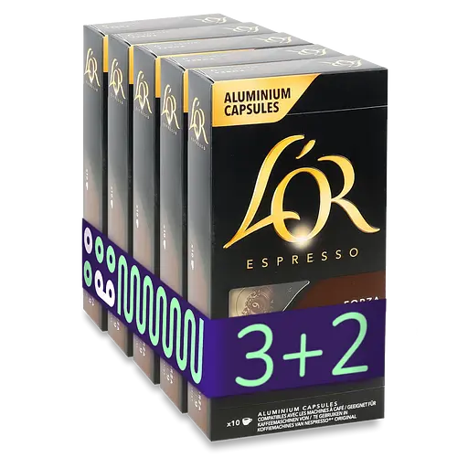 Кава мелена L'OR Espresso Forza капсули 260 г (5 шт. х 52 г)