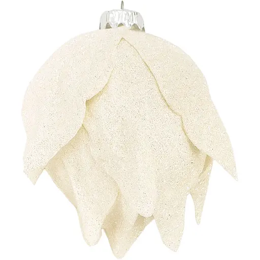 Новорічна прикраса на ялинку Dashuri Шишка закрита блиск 10x11 см, айворі 158866011