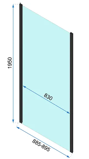 Душова кабіна Rea Rapid Fold 90x100 black REA-K6422 + REA-K6420, Чорний матовий, Універсальна, прозорий - фото 7