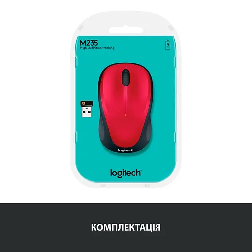 Беспроводная мышь Logitech M235 Wirreless Red (910-002496) - фото 7