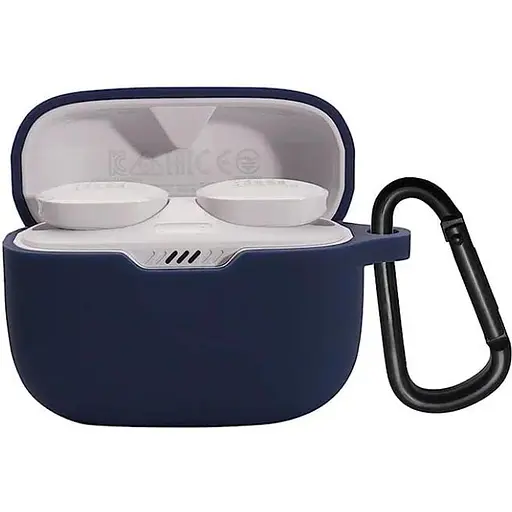 Чохол-накладка DK Silicone Candy Friendly із карабіном для JBL Tune 130NC (dark blue)