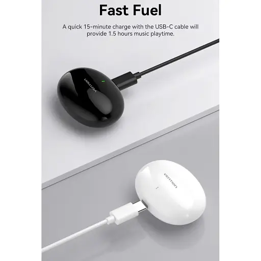 Навушники TWS Vention Elf Earbuds E01 Black - фото 3
