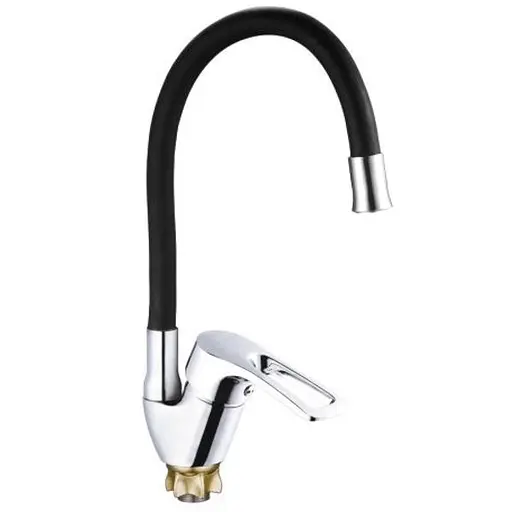 Змішувач для кухні Zegor YUB4-F181KB гнучкий гусак чорний 30412 - фото 1