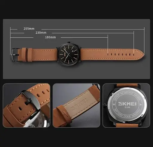 Чоловічий годинник Skmei 9169 Kowboy (коричневий) - фото 4