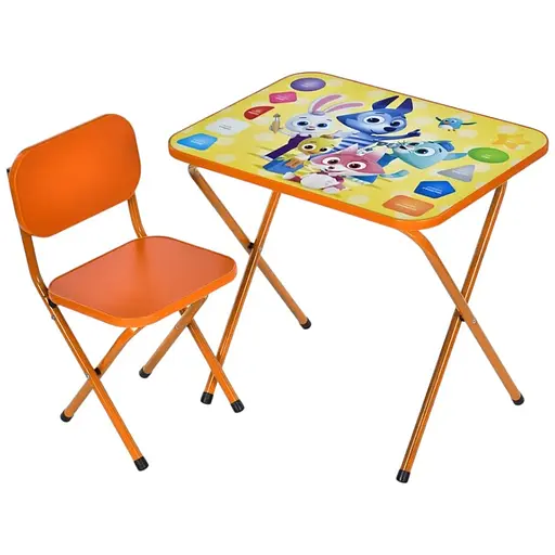 Дитячий столик Bambi M 5964-7 Звірята складний зі стільчиком фігури