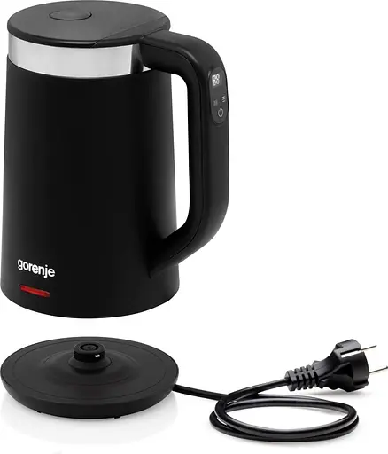 Gorenje Электрочайник 1.7л, Strix контроль, LED дисплей, черный - фото 10