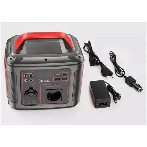 Портативная электростанция Hoco DB28, 80000 mAh, 300W, 3USB, Type-C, AC, PD, QC, black - фото 5