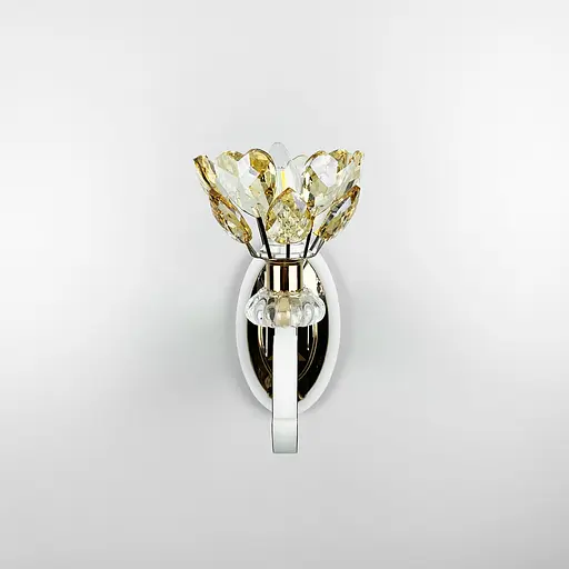 Бра в золотому корпусі із кришталевою квіткою Line F 86529/1 GD - фото 7