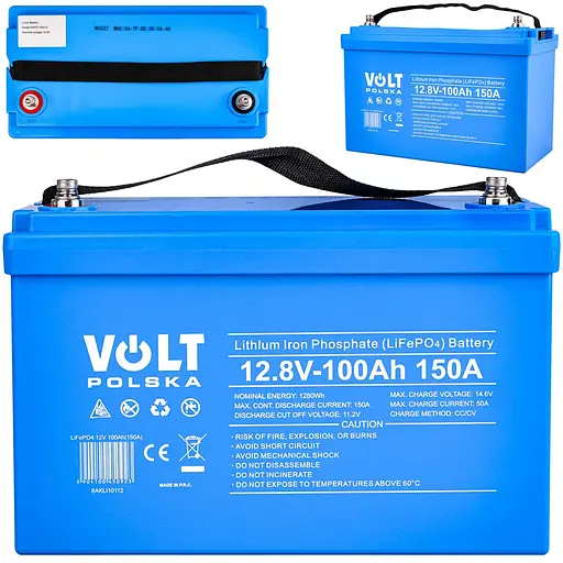 Акумуляторна батарея Volt Polska LiFePO4 12.8 V 100 Ah 150 А + BMS + Bluetooth - фото 3