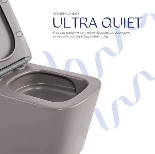 Унитаз подвесной Qtap Tern Ultra Quiet, с сиденьем Slim Duroplast/Soft-close/Quick relase QT17332303ASSG - фото 4