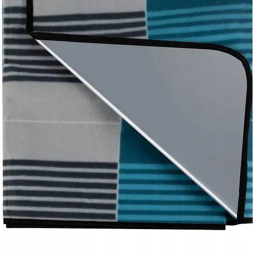 Великий флісовий водонепроникний килимок TRIZAND 21077 200x200 см для пікніка пляжу та кемпінгу з алюмінієм - фото 3