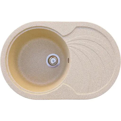 Гранитная кухонная мойка Romzha Rasa 78 Bezhvy (402) с крылом - фото 1