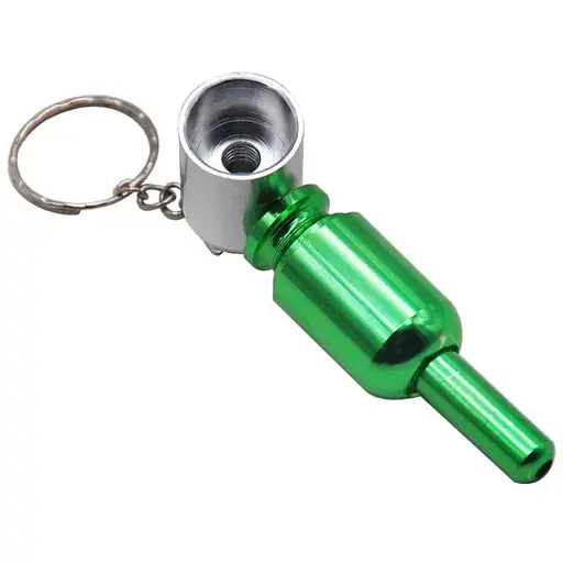 Трубка курильна металева HL-195 Silver Green (17850)