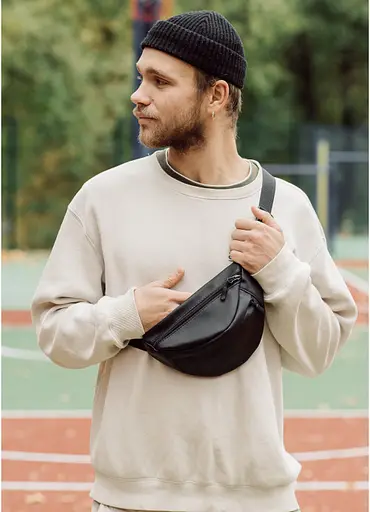 Чоловіча поясна сумка бананка Sambag 33х14 см sum0010720 - фото 1