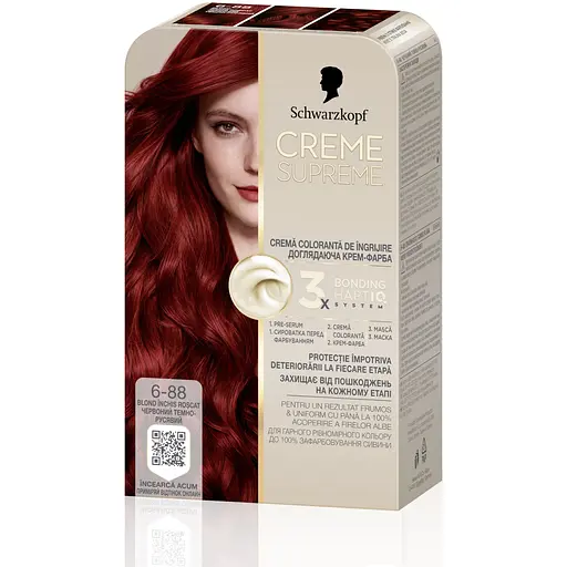 Фарба для волосся Creme Supreme №6-88 червоний темно-русявий - фото 4