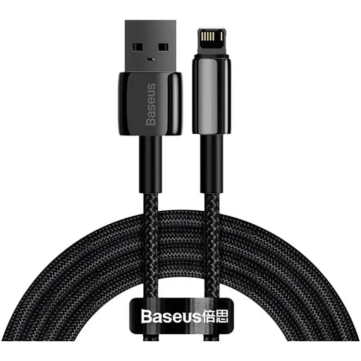 Кабель Baseus Tungsten Gold USB to Lightning 2m Black (CALWJ-A01) [92830]