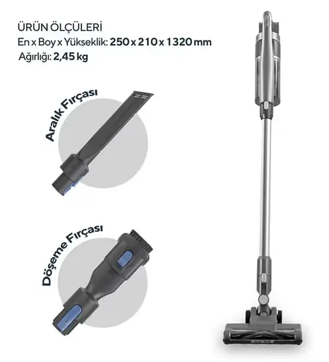 Пилосос Kumtel HVC-14 Inox&Black (стік ручний) - фото 3