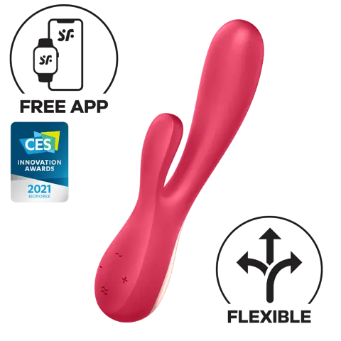 Вібратор-кролик Satisfyer Mono Flex 20 см червоний - фото 5