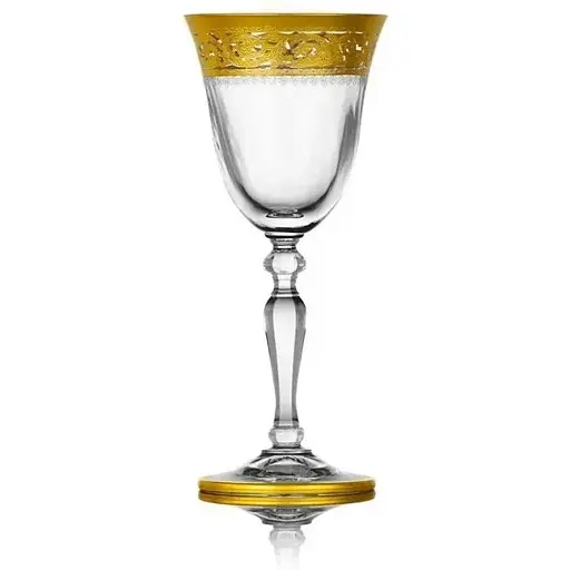 Набір келихів для вина Lora Версаль 165 мл 6 шт. Gold NGC28SETWINE - фото 2