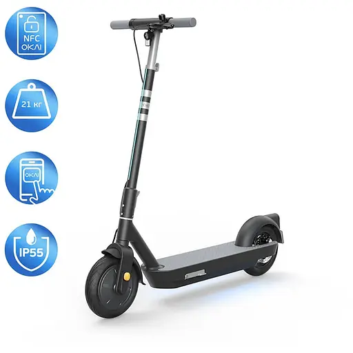 Електросамокат OKAI ES30-NEON PRO 10", 350(700)W, 14,7Ah, 80km, 25km\h, 25%, NFC, App, Black