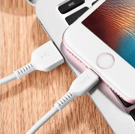 Кабель для заряджання смартфона/телефона Hoco X20 USB lighting дріт 2 м білий - фото 3