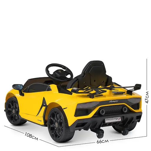 Электромобиль детский Bambi Lamborghini M 4787EBLR-6 с пультом управления Желтый - фото 3
