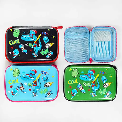 Пенал Динозавр бейсболіст, 3 відділення, 3D-малюнок (В асортименті) - фото 3