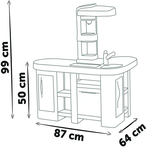 Игровой набор Smoby Большая интерактивная кухня Тефаль Студио с эффектом кипения 34 аксессуара Мятно-серая с белым (311053) - фото 6