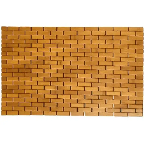 Бамбуковый коврик для ванной комнаты RUHHY 26048 80×50 см натуральная подстилка с антискользящим покрытием - фото 1