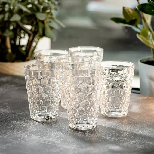 Набір склянок Yiwu із товстого скла Drops 6 шт. 400 мл HP-YH-9 - фото 4