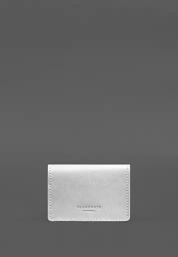 Кожаная обложка для пенсионного удостоверения белая - фото 5