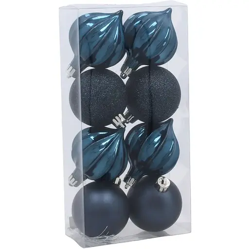 Комплект елочных шариков Chomik пластиковые 6 см синие 8 шт. (GIF3979)