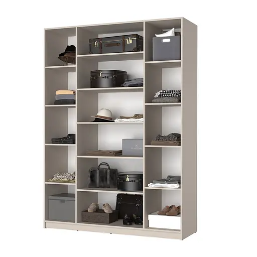 Шафа 4-дверна з антресоллю MebelStar Оскар ДСП BL-B, 4 додаткові полиці 160x52x260 см Аляска білий (MBS-5042) - фото 2