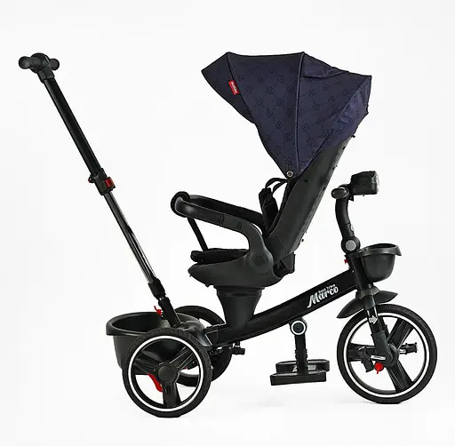 Детский трехколесный велосипед Best Trike Marco 9155/331-09 с поворотным сиденьем складным рулем синий - фото 4